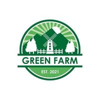 green farm vector , nature farming logo