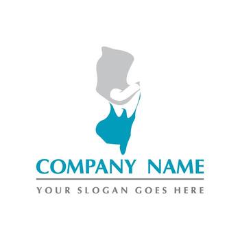 vector dental, logotipo abstracto dental de nueva jersey