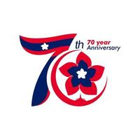 70 años de aniversario de laos vector