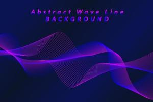 Abstract Wave background-blue pink vector