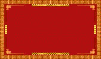 pattern frame with old money. happy chinese new year. CNY festival. asian holiday. vector
