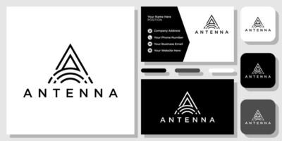 symbol monogram shape letters illustration art simple modern line icon with business card template vector