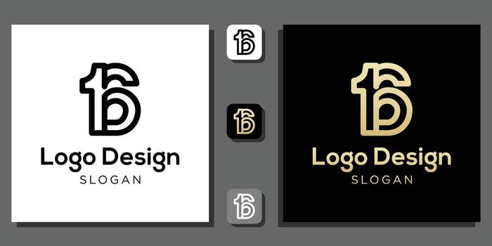 diseño de logotipo número uno calculadora de seis años codificación numérica concepto de tecnología de porcentaje de matemáticas con plantilla de aplicación vector