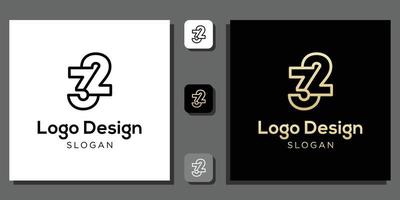 logo design number three two years calculator numeric coding mathematics percent technology concept with app template vector