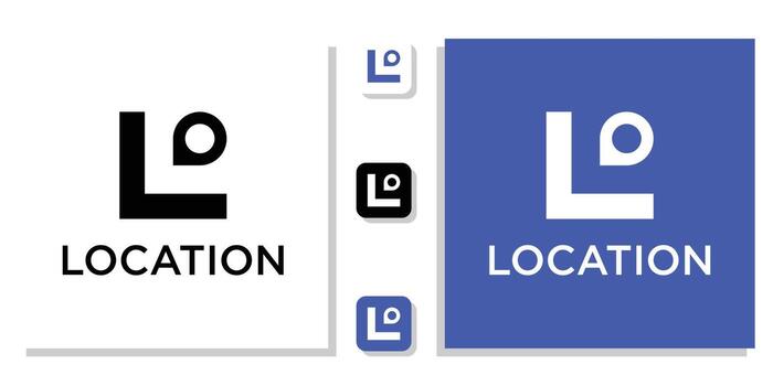 symbol monogram shape letters illustration art simple modern line icon with app template vector