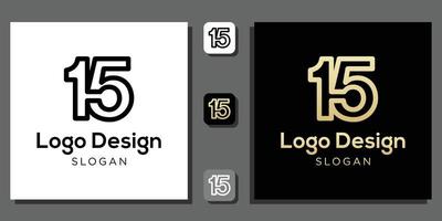 logo design number one five years calculator numeric coding mathematics percent technology concept with app template vector