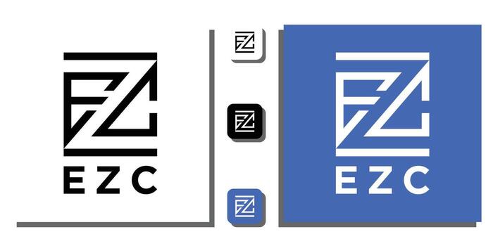 symbol monogram shape letters illustration art simple modern line icon with app template vector