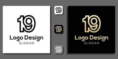 logo design number one nine years calculator numeric coding mathematics percent technology concept with app template vector