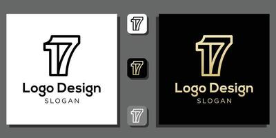 logo design number one seven years calculator numeric coding mathematics percent technology concept with app template vector