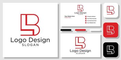 logo design capital initial letter mark symbol monogram uppercase lowercase with business card template vector