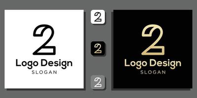 logo design number two years calculator numeric coding mathematics percent technology concept with app template vector