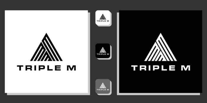 symbol monogram shape letters illustration art simple modern line icon with app template vector