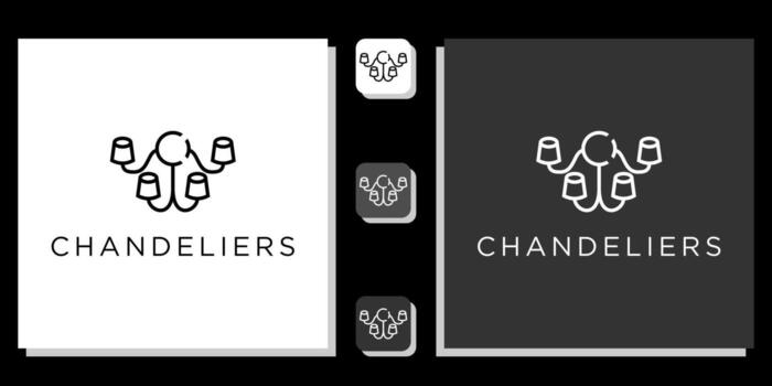 symbol monogram shape letters illustration art simple modern line icon with app template vector