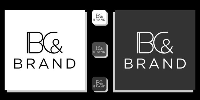 symbol monogram shape letters illustration art simple modern line icon with app template vector