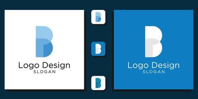 logo design capital initial letter mark symbol monogram uppercase lowercase with business card template vector