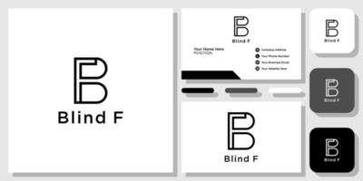 symbol monogram shape letters illustration art simple modern line icon with business card template vector