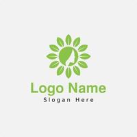 plantilla de diseño de logotipo de cosmetología de spa de salón de belleza con vector de icono de hojas