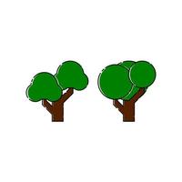 Flat Tree Element Icon Design Vector Illustration