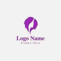 Woman Hairdresser Cosmetology Beauty Spa Salon Logo Design Template vector