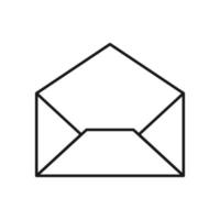 The envelope icon is open, vector graphics.