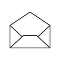 The envelope icon is open, vector graphics.