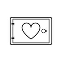Security safe icon with heart sign vector