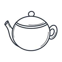 Teapot doodle style vector