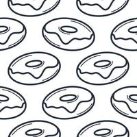 Donuts seamless pattern doodle style vector