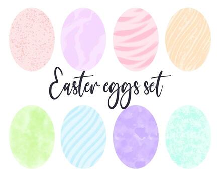 Set painted Easter eggs vector