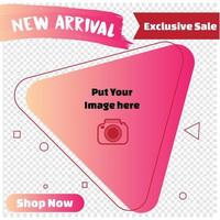 Modern Gradient style promotion square web banner for social media fashion vector