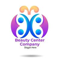 Logo Conceptual Abstract Business Symbols. Vector Signs with Gradients and Circles butterfly whitespace