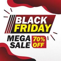 Design Black friday sale banner template for promotion on social media and website vector