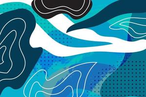 Plantillas artísticas universales creativas líquidas de color azul marino abstracto. bueno para afiches, tarjetas, invitaciones, folletos, portadas, pancartas, carteles, folletos y otros diseños gráficos. ilustración vectorial vector