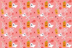 Background pattern art pumpkin ghost special halloween design good for wall art, wallpaper, and for box design product, textile vector