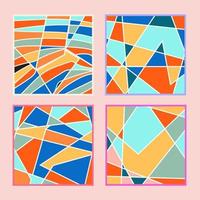 Set of abstraction contemporary modern geometric trendy vector. Hand drawn various shapes. bright colors. vector