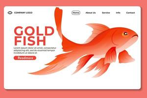 landing page or web page design templates for petshop, aquaspace, fish and betta fish . handrawn  vector illustration concepts for website and mobile website development.