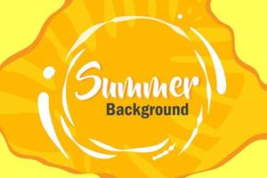 Summer text and circle water drop Background vector for invitation, poster event.