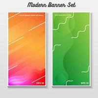 conjunto de banner moderno e informe anual conjunto de ilustración vector de capa de papel abstracto