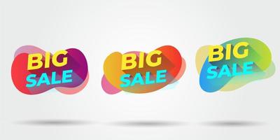 Big sale promotion shape banner vector