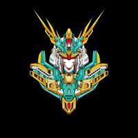 Gundam robotic mascot logo vector logo vector