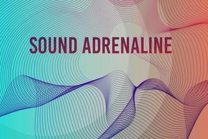 líneas de onda de fondo de adrenalina sonora que fluyen colorido dinámico aislado para el concepto de tecnología ai, digital, comunicación, ciencia, música vector