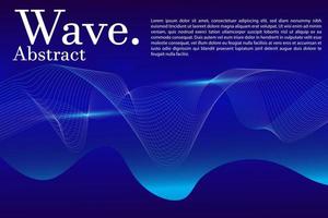 Background abstract gradient line wave light dark blue colour . Modern business brochure, leaflet, flyer, cover, layout template, webiste and landing page vector