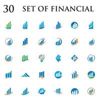 set of chart vector , set of finance logo