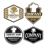 un conjunto de vectores de restaurante, un conjunto de logotipos de alimentos