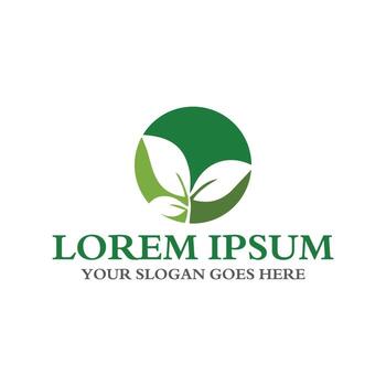 logotipo de la hoja, vector del logotipo del medio ambiente