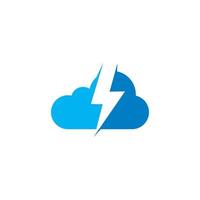 Thunderbolt Logo , Cloud Logo vector