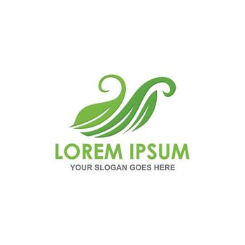 logotipo de la hoja de la naturaleza vector
