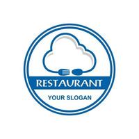 food cloud logo , restaurant logo vector