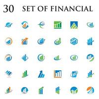 set of chart vector , set of finance logo