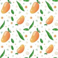 Mango seamless pattern background. Vector endless texture